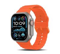 TiMOVO Sport Starp Compatible With Apple Watch Band 49mm 46/45/44/42mm for Women Men, Soft Silicone Waterproof Replacement Strap for iWatch Ultra 2/Ultra/Series 10/9/8/7/6/5/4/3/2/1/SE 2/SE, Orange
