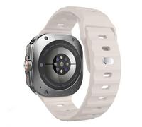 TiMOVO Sport Strap Compatible with Samsung Galaxy Watch Ultra band 47mm(2025/2024), Soft Silicone Adjustable Band with a Steel Buckle for Galaxy Watch Ultra Bands, Starlight