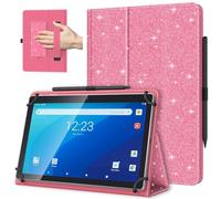 TiMOVO Universal Case for 10.1 Inch Android Tablet, Glitter Watermelon Red