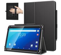 TiMOVO Universal Case for 10.1 Inch Android Tablet with Pen Loop, Black | For All 9.6"-11" Touchscreen Tablet, Two Folding Stand Cover, Hand Strap, Lightweight
