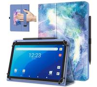 TiMOVO Universal Case for 10.1 Inch Android Tablet with Pen Loop, Lightweight Folding Stand Cover with Hand Strap for All 9.6"-11" Touchscreen Tablet, Dreamy Nebula
