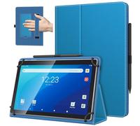 TiMOVO Universal Case for 10.1 Inch Android Tablet with Pen Loop, Lightweight Folding Stand Cover with Hand Strap for All 9.6"-11" Touchscreen Tablet, Blue Wave