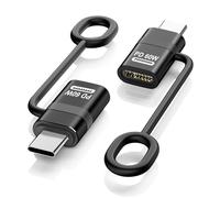 TiMOVO USB-C Adapter with Anti-Lost Strap, 2 Pack,Black
