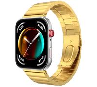 TiMOVO Watch Band Compatible with Hua-wei Watch Fit 3 for Men, Quick Release Stainless Steel Detachable Strap Fold Clasp, Gold