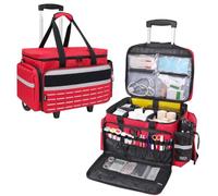 Timoxi Rolling Medical Bag - Insulated Waterproof Nurse Bag with Trolley