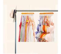 TIMPHO Bra Hangers for Closet Organizer, 2 Pack Space Saving Bra Hangers Hanging Bra Organizer for Closet Hanger with Multiple Hooks Tank Top Hanger Closet Organizer for Belts/Tank Tops/Bras (Wood)