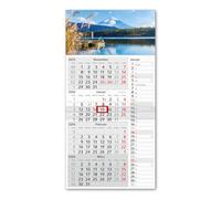 Timr 4-Month Calendar Striped Calendar 2026 - Wall Calendar 4 Months with Slider - 60 cm Four-Month Calendar to Enter I tr323