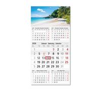 Timr 5-Month Calendar 2026 - Wall Calendar 5 Months with Slider - 60 cm Five-Month Calendar Multilingual D/GB/F I Caribbean I tr365