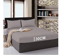 Tim's Textiles 100% Cotton Extra Deep Fitted Bed Sheets 12”/30cm Easy Care Percale Bedding With Elasticated Corners (Light Mocha, Single)