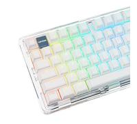TIMSEKER 142 Keys Backlit Shine Through Keycap Set, Minimalist White Cherry Profile PBT Keycap, Dye Sublimation Custom Key Cap for Mechanical Gaming Keyboard