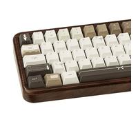 TIMSEKER 145 Keys Elegant Brown and Warm Beige Keycap Set, Five Side Dye Sublimation Cherry Profile PBT Key Caps for Mechanical Gaming Keyboard