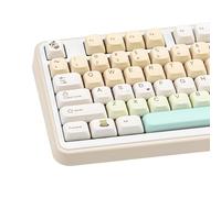TIMSEKER 145 Keys Minimalist PBT Keycaps Set, Warm Beige to Light Tan Gradient Design, 5 Side Dye Sublimated Keycaps, FOA Profile for Mechanical Gaming Keyboard, Compatible with MX Structure