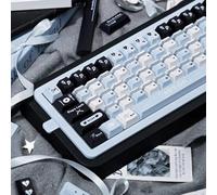 TIMSEKER Black and Blue Keyboard Keycap Set, Custom Cherry Profile PBT Keycap for 61/64/68/75/84/87/104/108 ANSI Layout Cherry MX Switches Mechanical Keyboard (148 Keys)