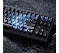 TIMSEKER Black and Blue Shine Through Key Caps, Side Print Cherry Profile PBT Keycaps, Custom Dye Sublimation Key Caps for Mechanical Gaming Keyboard, 135 Keys