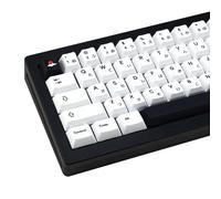 TIMSEKER Black and White Japanese Keycap Set, Custom Cherry Profile PBT Keycap, 140 Keys Minimalist Dye Sublimation Key Cap for Cherry MX Switches ANSI Layout Mechanical Gaming Keyboard