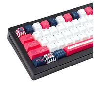 TIMSEKER Cherry Profile PBT Keycaps - Dye Sublimation Custom Black and White Key Cap for Mechanical Gaming Keyboard, 130 Key Only Keycap Set
