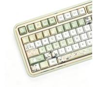 TIMSEKER Chinese Style White and Green PBT Keycaps - Dye Sub Cherry Profile Custom Key Caps for ANSI Layout Mechanical Gaming Keyboard, 120 Keys