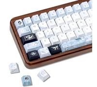 TIMSEKER Cute Blue Keycap Set - Cherry Profile PBT Material, Dye Sublimation Custom Chinese Keycaps for ANSI Layout Mechanical Gaming Keyboard, 120 Keys