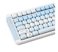 TIMSEKER Cute PBT Keycaps, MOG Profile, Blue Cat Design, 140 Keys, Universal Compatibility