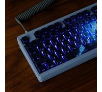 TIMSEKER Dark Blue and Black Cherry Profile Keycap Set - Durable PBT Keycap