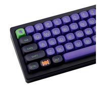 TIMSEKER Dye Sub Green and Purple PBT Keycap Set, Round MOA Profile Custom Keycap for Cherry Gateron MX Switches Mechanical Keyboard