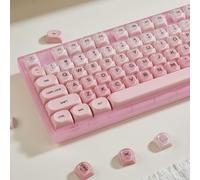 TIMSEKER Foundation Pink Jelly Keycaps MOA Profile, PC + PBT Material