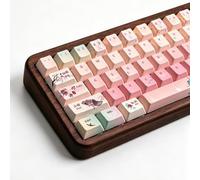 TIMSEKER Gradient Cute Pink Key Caps - Cherry Profile PBT Material, Dye Sublimation Custom Chinese Keycaps for ANSI Layout Mechanical Gaming Keyboard, 120 Keys