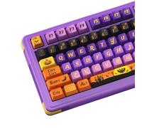 TIMSEKER Halloween Theme Purple PBT Keycap, Cherry Profile Cute Key Cap for Mechanical Gaming Keyboard, Dye Sublimation, 130 Keys