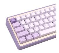 TIMSEKER Minimalist Cute PBT Keycap, Light Purple Cherry Profile Custom Key Cap for Mechanical Gaming Keyboard, 130 Keys Dye Sublimation Keycap Set