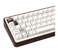 TIMSEKER PBT Material Cherry Profile Keycap Set - 5 Side Dye Sublimation, 143 Keys Chocolate Theme, Beige and Brown Key Caps for ANSI Layout Mechanical Gaming Keyboard