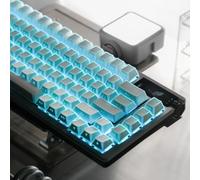 TIMSEKER Shine Through Manga Keycaps for Keyboard, Side Print PBT Cherry Profile Key Caps, Double Shot Custom Keycap for Cherry MX ANSI Layout Mechanical Keyboard, 128 Keys