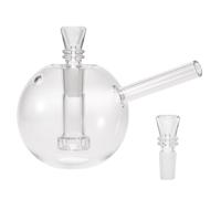 TIMSURE Mini Bong - 10.3cm Clear Borosilicate Glass Bong with 8.5cm Water Chamber, 6cm Mouthpiece, 14.5mm Bowl x2 - Small Glass Rig for Water Pipe Smoking
