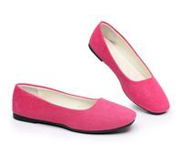 Timween Womens Ballet Flats, 25 Vibrant Colors Available Ladies Casual Square-Toe Flat Shoes Women Indoor Outdoor Comfy Slip On Ballerina Pumps Solid Color Suede-Effect Upper Portable Flats