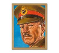 Timym Portrait British General Harold Alexander Painting Artwork Framed Wall Art Print 18X24 Inch