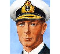 Timym Portrait King George VI England UK Painting Premium Wall Art Canvas Print 18X24 Inch