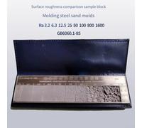 Tin alloy roughness comparison sample for evaluating and comparing finishes in industrial machining and manufacturing workflows