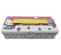 Tin Box Company Large Storage Box with Ruler Handle, Hello Kitty
