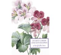 Tin Box of 20 Gift Cards and Envelopes: Redoute Geranium