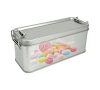 Tin Box Storage - Empty Metal Container, Medium Size Multipurpose Organizer with for Cosmetics Candy Cookie, Metal Tin Box with for Home Office Travel, Storage Container with Durable Lid Feature