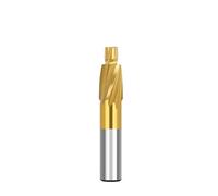 TiN Coated Counterbore End Mill, 4 Flute Pilot Slotting Cutter Router Bit, HSS Milling Tool M10 M8 M6 1pc(M10)