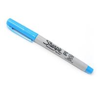 TIN CUP. GOLF BALL MARKING SYSTEM SHARPIE PEN. PALE BLUE. ULTRA FINE POINT