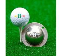 Tin-Cup Unisex Adult ALPHA PLAYERS CUP B Golf Ball Marker - Steel, One Size