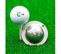 Tin-Cup Unisex Adult ALPHA PLAYERS CUP C Golf Ball Marker - Steel, One Size