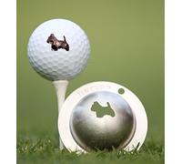 Tin-Cup Unisex Adult SCOTTY THE TERRIER Golf Ball Marker - Steel, One Size