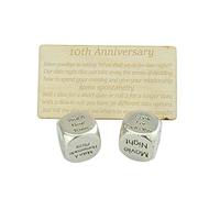 TIN Date Night Dice 10th Anniversary 100% Pure Tin - Create a Unique 10th Anniversary Date Night