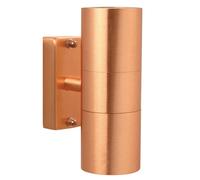 Nordlux Tin Double Outdoor Patio Terrace Garden Wall Light In Copper (Height) 17Cm