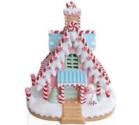 TIN DREAMS | Christmas Sweet House with LED Light | Candy Little House | Christmas Decoration for Miniature Villages | Decorative Gingerbread House for Christmas Villages