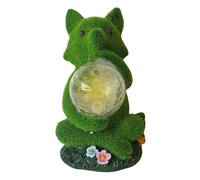 TIN DREAMS FACTORY | Enchanted Forest Fox with Solar Light - Decorative Garden Statue for Patio & Terrace - Fantasy Figurine with Automatic LED Illumination - Magical Outdoor Ornament