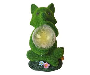 TIN DREAMS FACTORY | Enchanted Forest Fox with Solar Light - Decorative Garden Statue for Patio & Terrace - Fantasy Figurine with Automatic LED Illumination - Magical Outdoor Ornament