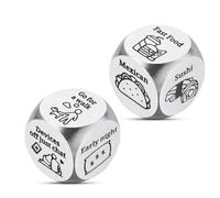 Tin Gifts for 10th Anniversary for Him Her Couples 10 Years Anniversary Wedding Gifts for Women Men Boyfriend Girlfriend Funny Date Night Ideas Gift for Couples Food Decision Dice for Wife Husband